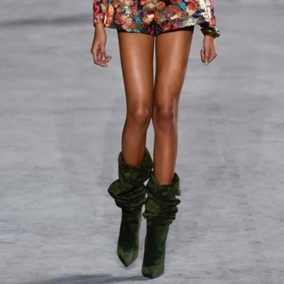 Saint Laurent Era 110 Boot in Military Green Cachemire - Picture 9 of 9